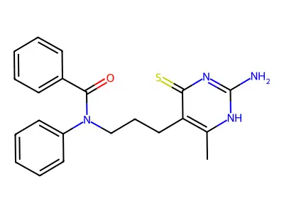 N-[3-(2-amino-6-methyl-4-sulfanylidene-1H-pyrimidin-5-yl)pro structure
