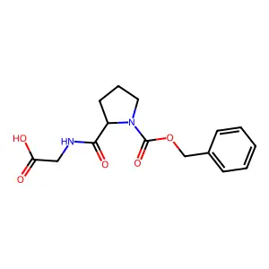 (S)-2-(1-((Benzyloxy)carbonyl)pyrrolidine-2-carboxamido)acetic acid structure