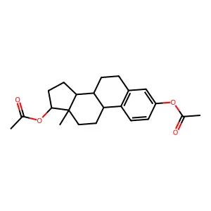 雌二醇二乙酸酯 structure