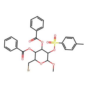[4-benzoyloxy-2-(bromomethyl)-6-methoxy-5-(4-methylphenyl)sulfonyloxyoxan-3-yl] benzoate structure
