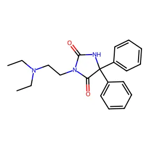 Hydantoin, 3-(2-(diethylamino)ethyl)-5,5-diphenyl- structure