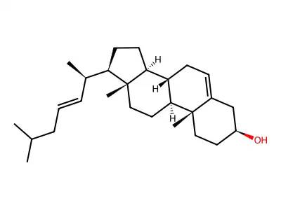 5,20(22)-Cholestadien-3|A-ol structure