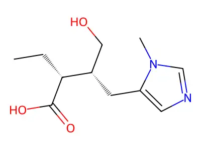 异毛果芸香酸 structure