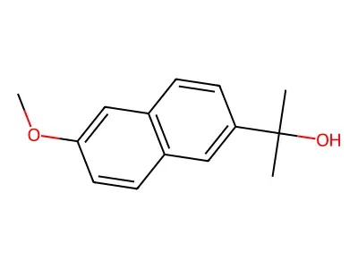 Alpha,alpha-dimethyl-6-methoxy-2-naphthalenemethanol structure