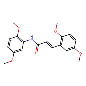 (2E)-N,3-bis(2,5-dimethoxyphenyl)prop-2-enamide structure