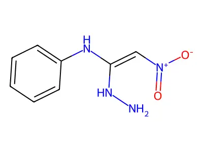 Benzenamine, N-(1-hydrazino-2-nitroethenyl)- structure