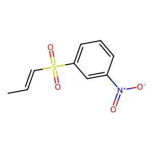 1-nitro-3-[(E)-prop-1-enyl]sulfonylbenzene structure