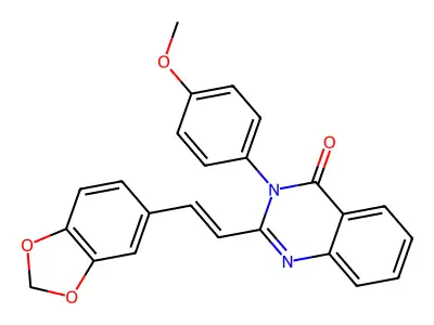 2-[(E)-2-(1,3-benzodioxol-5-yl)ethenyl]-3-(4-methoxyphenyl)quinazolin-4-one structure