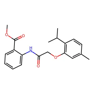 Methyl 2-{[(2-isopropyl-5-methylphenoxy)acetyl]amino}benzoate structure