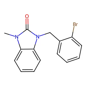 1-[(2-Bromophenyl)methyl]-3-methylbenzimidazol-2-one structure