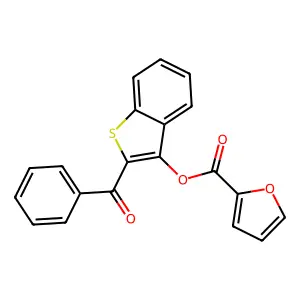 2-Benzoylbenzo[b]thiophen-3-yl furan-2-carboxylate structure