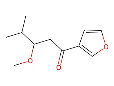 1-(3-Furyl)-3-methoxy-4-methyl-1-pentanone structure