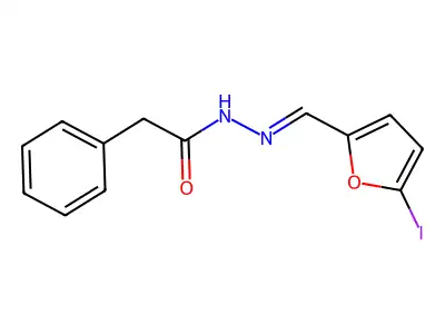 N-[(E)-(5-iodofuran-2-yl)methylideneamino]-2-phenylacetamide structure