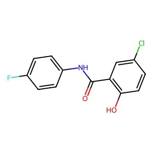 5-Chloro-N-(4-fluorophenyl)-2-hydroxybenzamide structure