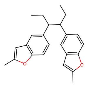 5,5'-Hexane-3,4-diylbis(2-methyl-1-benzofuran) structure