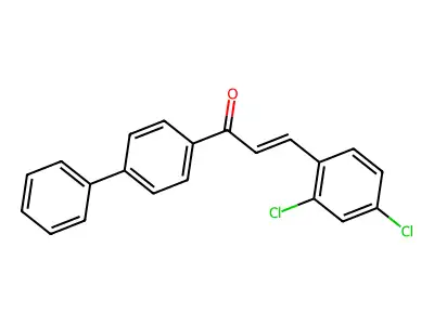 3-(2,4-Dichlorophenyl)-1-(4-phenylphenyl)prop-2-en-1-one structure