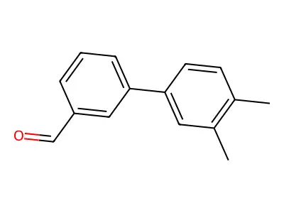 3',4'-Dimethylbiphenyl-3-carbaldehyde structure