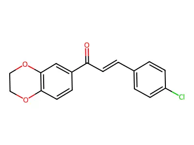 (2E)-3-(4-Chlorophenyl)-1-(2,3-dihydro-1,4-benzodioxin-6-yl)-2-propen-1-one structure