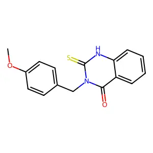 2-mercapto-3-(4-methoxybenzyl)quinazolin-4(3H)-one structure