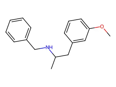 N-benzyl-1-(3-methoxyphenyl)propan-2-amine structure
