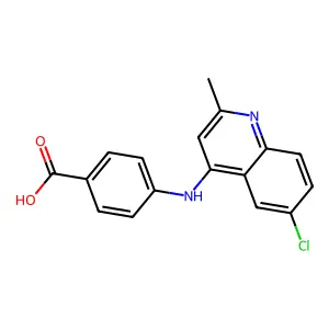 4-[(6-Chloro-2-methylquinolin-4-yl)amino]benzoic acid structure