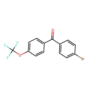 (4-Bromophenyl)(4-(trifluoromethoxy)phenyl)methanone structure