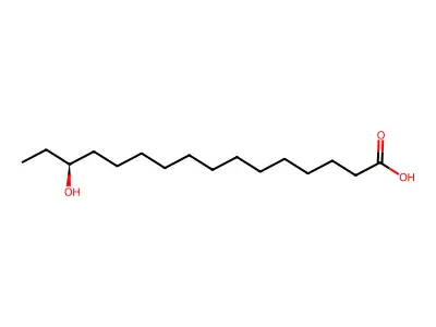 Hexadecanoic acid, 14-hydroxy-, L- structure