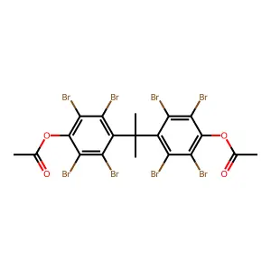 Phenol, 4,4'-(1-methylethylidene)bis(2,3,5,6-tetrabromo-, diacetate structure