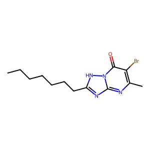 6-Bromo-2-heptyl-5-methyl[1,2,4]triazolo[1,5-a]pyrimidin-7-ol structure