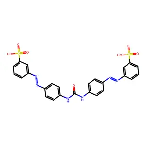 3,3'-(Carbonylbis(imino-4,1-phenylene-2,1-diazenediyl))bis(benzenesulfonic acid) structure