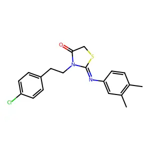 4-Thiazolidinone, 3-(2-(4-chlorophenyl)ethyl)-2-((3,4-dimethylphenyl)imino)- structure