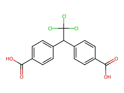 Benzoic acid, 4,4'-(2,2,2-trichloroethylidene)bis- structure