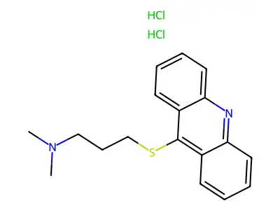 3-(9-Acridinylthio)-N,N-dimethyl-1-propanamine dihydrochloride structure