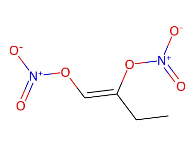 Butene-1,2-diol, dinitrate structure