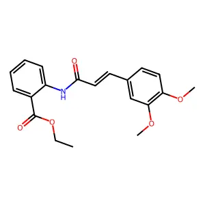 Ethyl 2-{[3-(3,4-dimethoxyphenyl)acryloyl]amino}benzoate structure