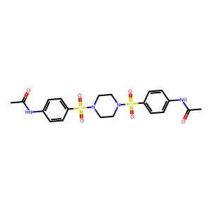 N-(4-{[4-(4-acetamidobenzenesulfonyl)piperazin-1-yl]sulfonyl}phenyl)acetamide structure