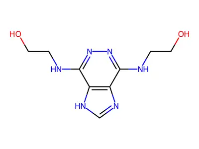 2-((4-((2-Hydroxyethyl)amino)-1H-imidazo(4,5-d)pyridazin-7-yl)amino)ethanol structure