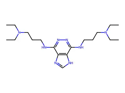 4-N,7-N-bis[3-(diethylamino)propyl]-1H-imidazo[4,5-d]pyridazine-4,7-diamine structure