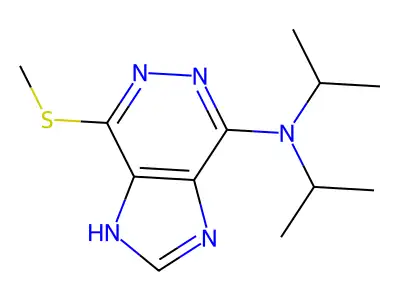 N,N-Diisopropyl-7-(methylthio)-1H-imidazo(4,5-d)pyridazin-4-amine structure