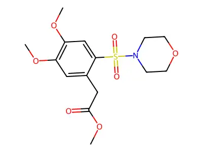 Methyl 2-[4,5-dimethoxy-2-(morpholinosulfonyl)phenyl]acetate structure