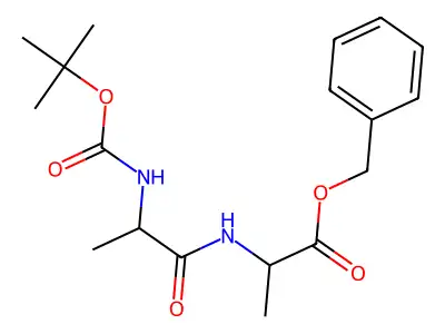 Benzyl 2-[2-(tert-butoxycarbonylamino)propanoylamino]propanoate structure