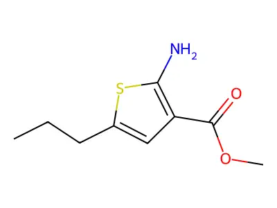 Methyl 2-amino-5-propylthiophene-3-carboxylate structure