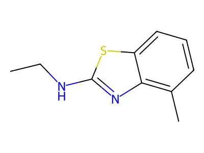N-ethyl-4-methyl-1,3-benzothiazol-2-amine structure