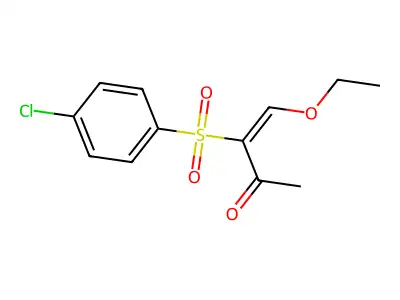 3-((4-Chlorophenyl)sulfonyl)-4-ethoxybut-3-en-2-one structure
