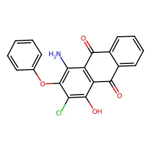 1-Amino-3-chloro-4-hydroxy-2-phenoxyanthraquinone structure