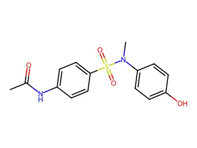 N-{4-[(4-hydroxyphenyl)(methyl)sulfamoyl]phenyl}acetamide structure