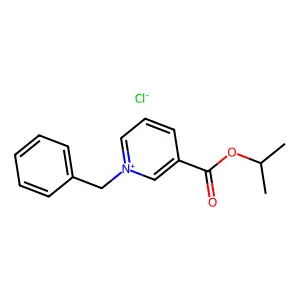 Pyridinium, 3-[(1-methylethoxy)carbonyl]-1-(phenylmethyl)-, chloride (1:1) structure