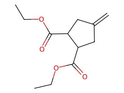 Diethyl 4-methylenecyclopentane-1,2-dicarboxylate structure