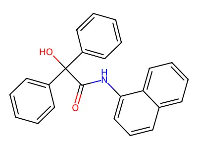 2-hydroxy-N-naphthalen-1-yl-2,2-diphenylacetamide structure