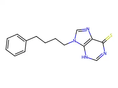 9-(4-phenylbutyl)-3H-purine-6-thione structure